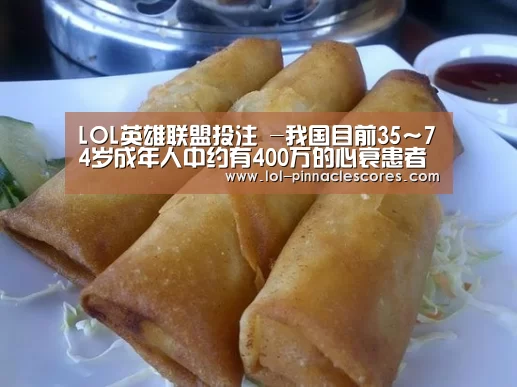 LOL英雄联盟投注 -我国目前35~74岁成年人中约有400万的心衰患者(图2) LOL英雄联盟投注