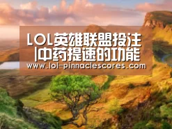 LOL英雄联盟投注 |中药提速的功能(图3) LOL英雄联盟投注